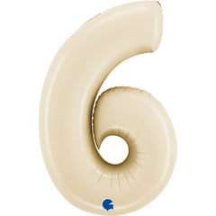 Number 6 Satin Cream (Helium) - 26 Inches