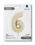 Number 6 Satin Cream (Helium) - 26 Inches