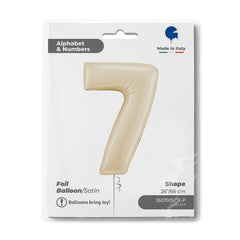 Number 7 Satin Cream (Helium) - 26 Inches