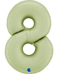 Number 8 Satin Olive Green (Helium) - 26 Inches