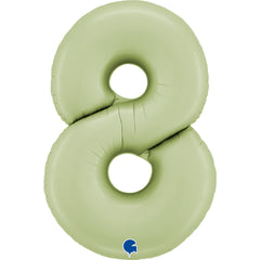 Number 8 Satin Olive Green (Helium) - 26 Inches