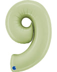 Number 9 Satin Olive Green (Helium) - 26 Inches