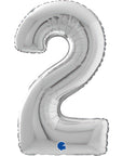 Number 2 Silver (Helium) - 26 Inches