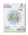 It's A Boy Stars & Clouds (Helium) - 18 Inches