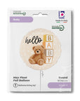 Hello Baby Teddy Bear (Helium)- 18 Inches