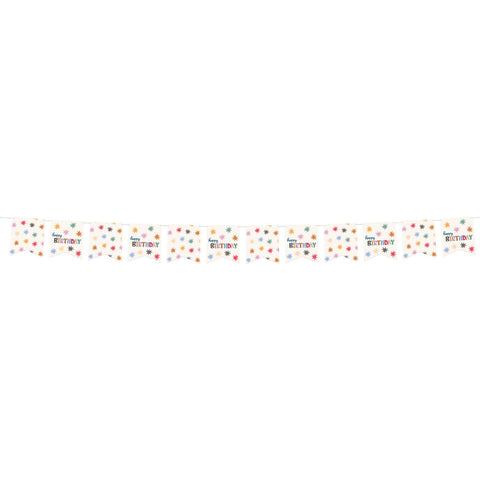 Paper Flag Banner Star Burst- 18 Feet