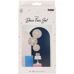 Paper Deco Fan Set Star Burst- 3pc