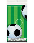 Plastic Table Cover 54In*84In 3D Soccer- 1 Pc