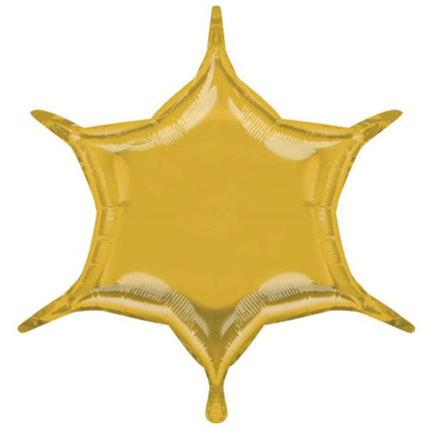 Gold 6 Star Point (Air-Filled)- 22 Inches