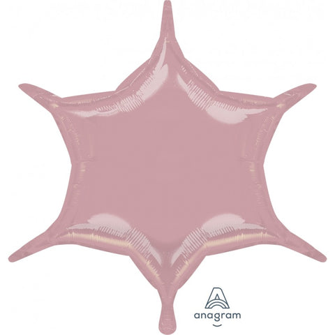 Pastel Pink 6 Star Point (Air-Filled)- 22 Inches