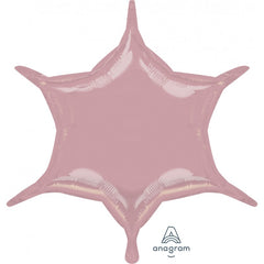 Pastel Pink 6 Star Point (Air-Filled)- 22 Inches