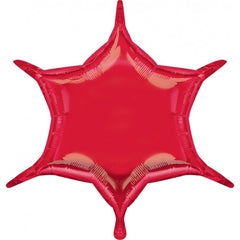 Red 6 Star Point (Air-Filled)- 22 Inches