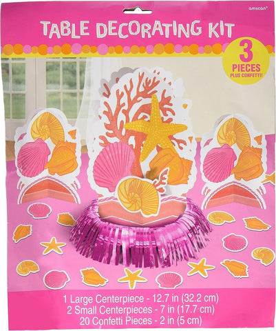 Under The Sea Pink Coral Table Decorating Kit-23pc