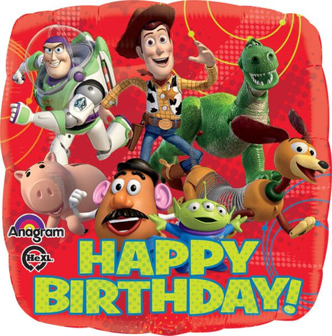 Square Toy Story Gang Happy Birthday (Helium) - 18 Inches