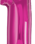 Number 1 Magenta (Helium) - 34 Inches