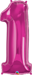 Number 1 Magenta (Helium) - 34 Inches