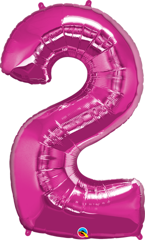 Number 2 Magenta (Helium) - 34 Inches