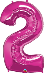 Number 2 Magenta (Helium) - 34 Inches