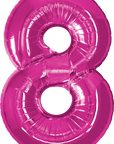 Number 8 Magenta (Helium) - 34 Inches