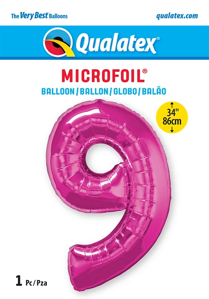 Number 9 (Helium) - 34 Inches