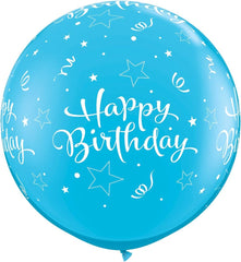 Birthday Shinning Star A Round Balloon (Helium/Air Filled) - 30 Inches