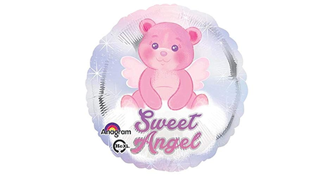 Round Sweet Angel Girl (Helium) - 18 Inches