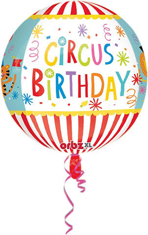 Orbz Circus Birthday (Helium) - 16 Inches