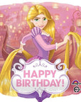 Square Rapunzel Happy Birthday (Helium) - 18 Inches