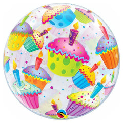 Bubble Cupcake (Helium) - 22 Inches