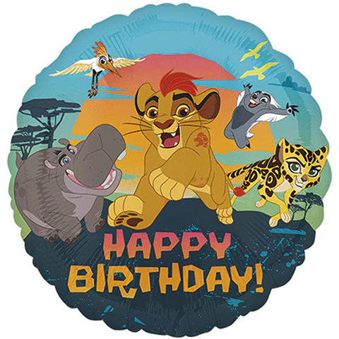 Round Lion Guard King Happy Birthday (Helium) - 18 Inches