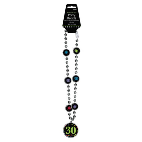 Birthday Party Bead Necklace 30th - 1Pc