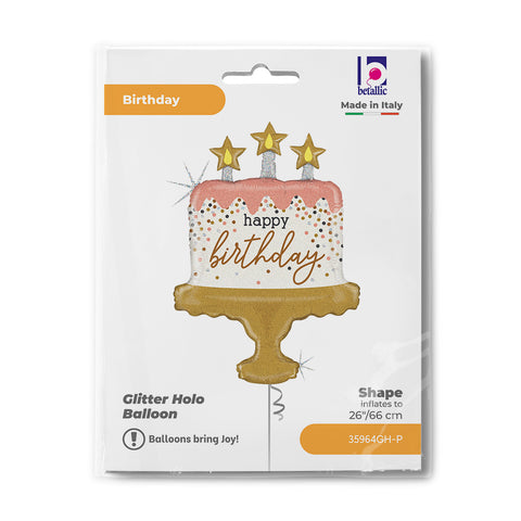 Birthday Cake Confetti (Helium) - 26 Inches