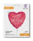 Round With Love On Your Birthday (Helium) - 18 Inches