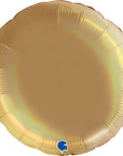 Circle Rainbow Holographic Platinum Champagne (Helium) - 36 Inches