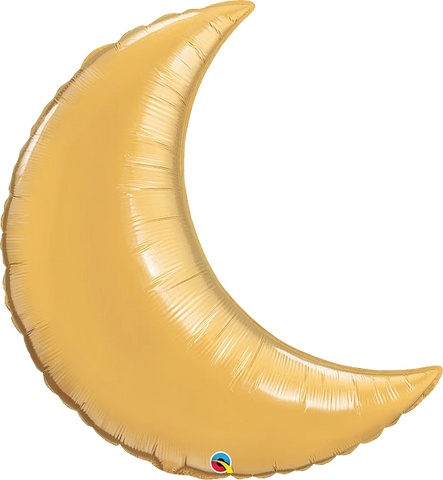 Gold Crescent (Moon) (Helium) - 36 Inches