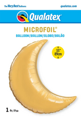 Gold Crescent (Moon) (Helium) - 36 Inches