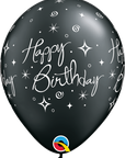 Birthday Elegant Sparkle & Swirls Latex Balloon (Helium/Air Filled) - 11 Inches