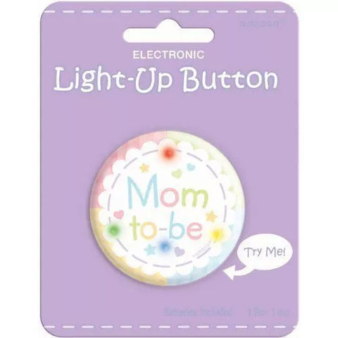 Light Up Button Mom To Be - One Size Fit All