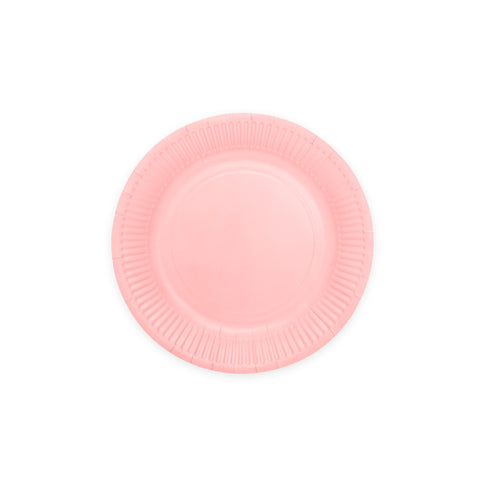 Premium Paper Plates 8 Inches Light Pink- 8 Pc