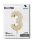 Number 3 Satin Cream (Helium) - 40 Inches