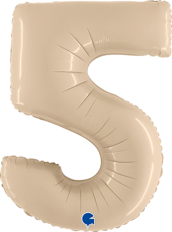 Number 5 Satin Cream (Helium) - 40 Inches