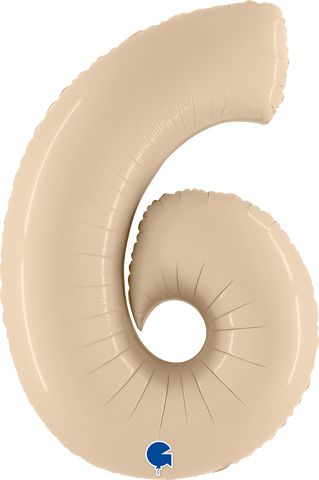 Number 6 Satin Cream (Helium) - 40 Inches