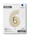 Number 6 Satin Cream (Helium) - 40 Inches