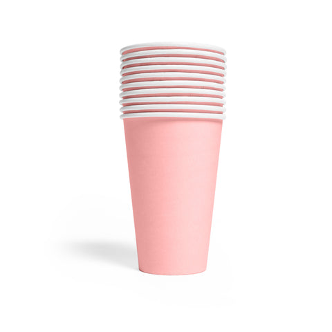 Premium Paper Cups Light Pink 350ml- 10 Pc