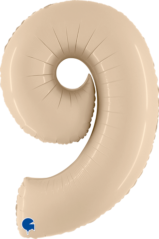 Number 9 Satin Cream (Helium) - 40 Inches