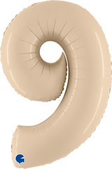 Number 9 Satin Cream (Helium) - 40 Inches