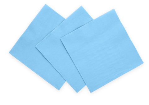 Premium 3 Ply Paper Cocktail Napkins Light Blue 24cm*24cm- 20 Pc