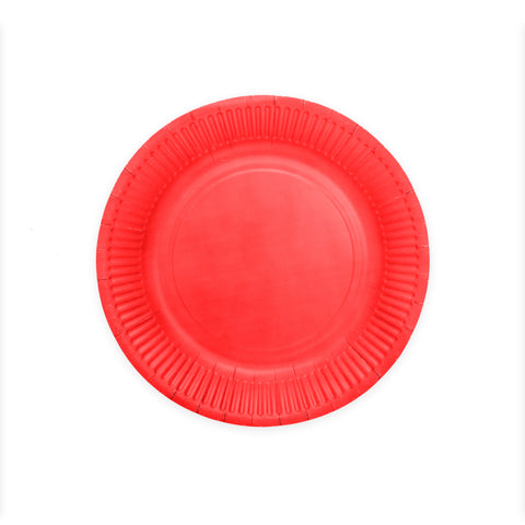 Premium Paper Plates 9 Inches Red- 8 Pc