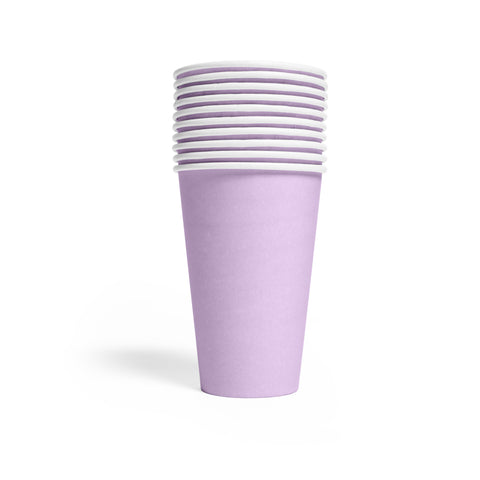 Premium Paper Cups Lavender 350ml- 10 Pc