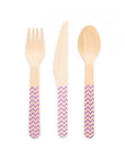 Premium Wooden Cutlery Lavender- 18 Pc